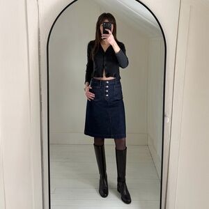 APC Michelle Denim Jupe Skirt in Indigo Delave Size EU 40